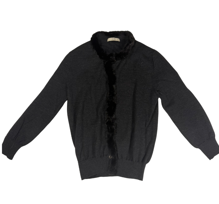 PRADA FUR-TRIM SWEATER