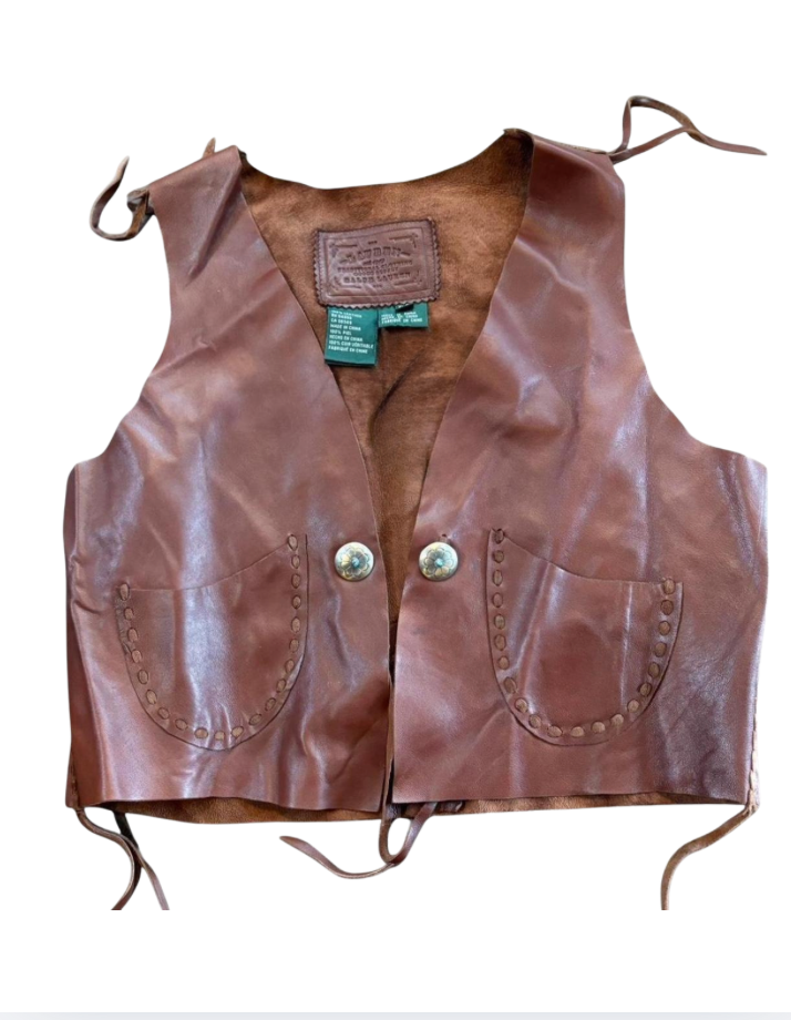 RALPH LAUREN LEATHER VEST
