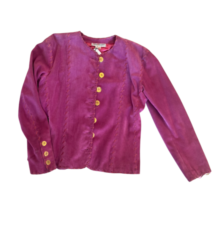 YVES SAINT LAURENT RIVE GAUCHE SUEDE JACKET