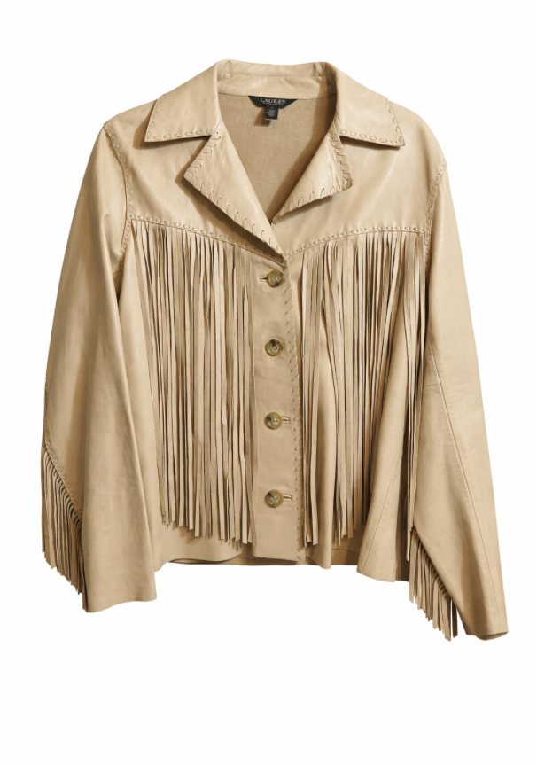 RALPH LAUREN FRINGE LEATHER JACKET