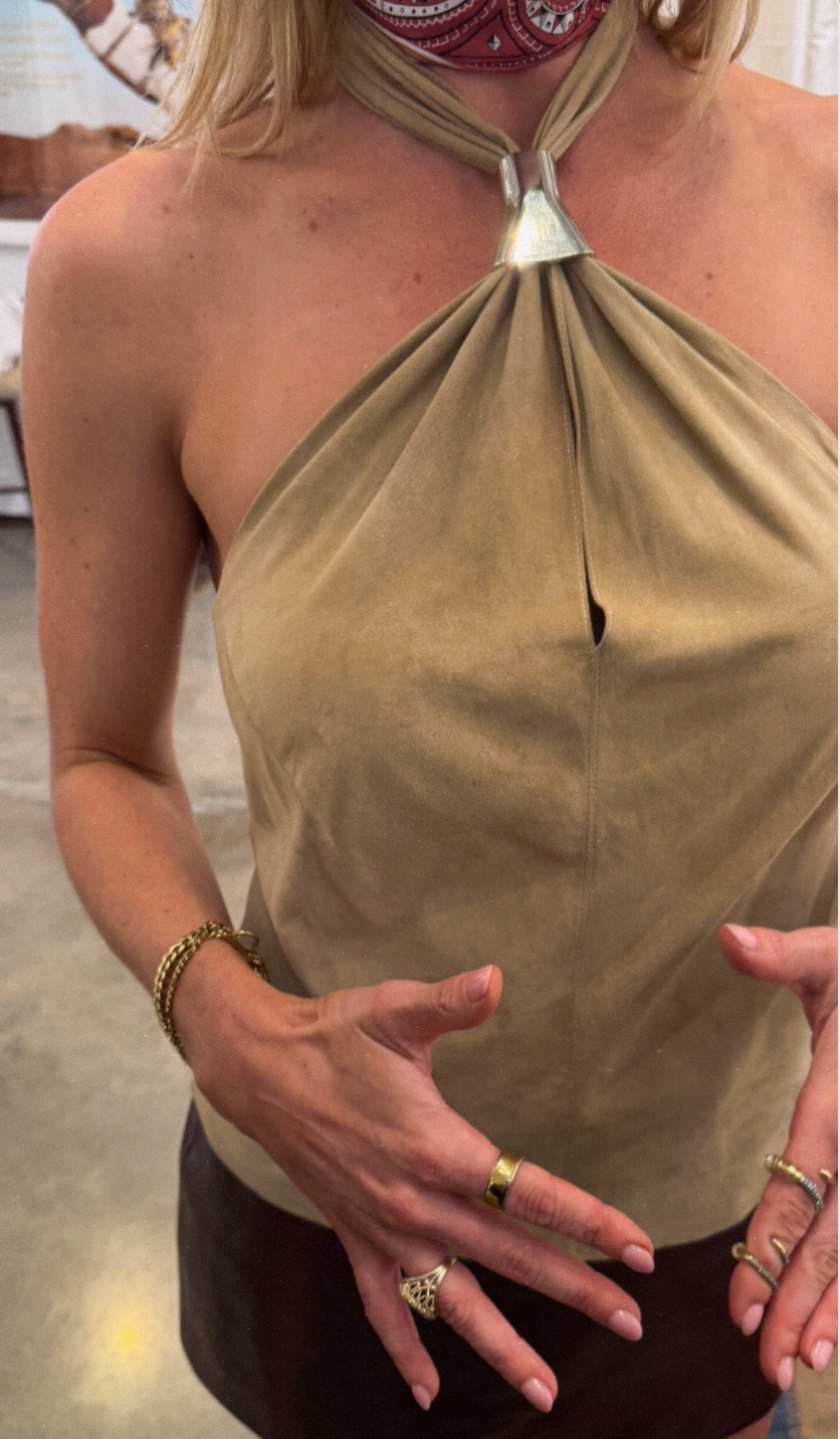 RALPH LAUREN BLACK LABEL HALTER TOP